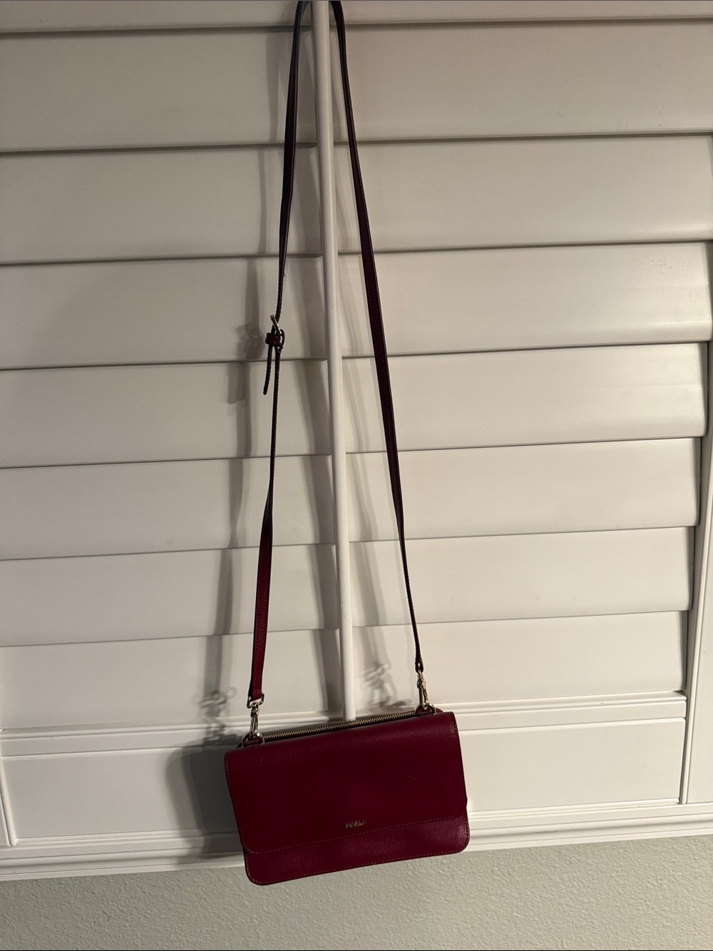 Furla Riva 2 in 1 Separable Wallet & Crossbody Bag Deep Raspberry Pink - Picture 12 of 12